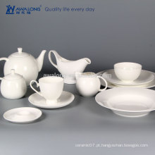 Novo produto branco moonlight osso china dinnerware conjunto branco cerâmica placa pratos de porcelana linda